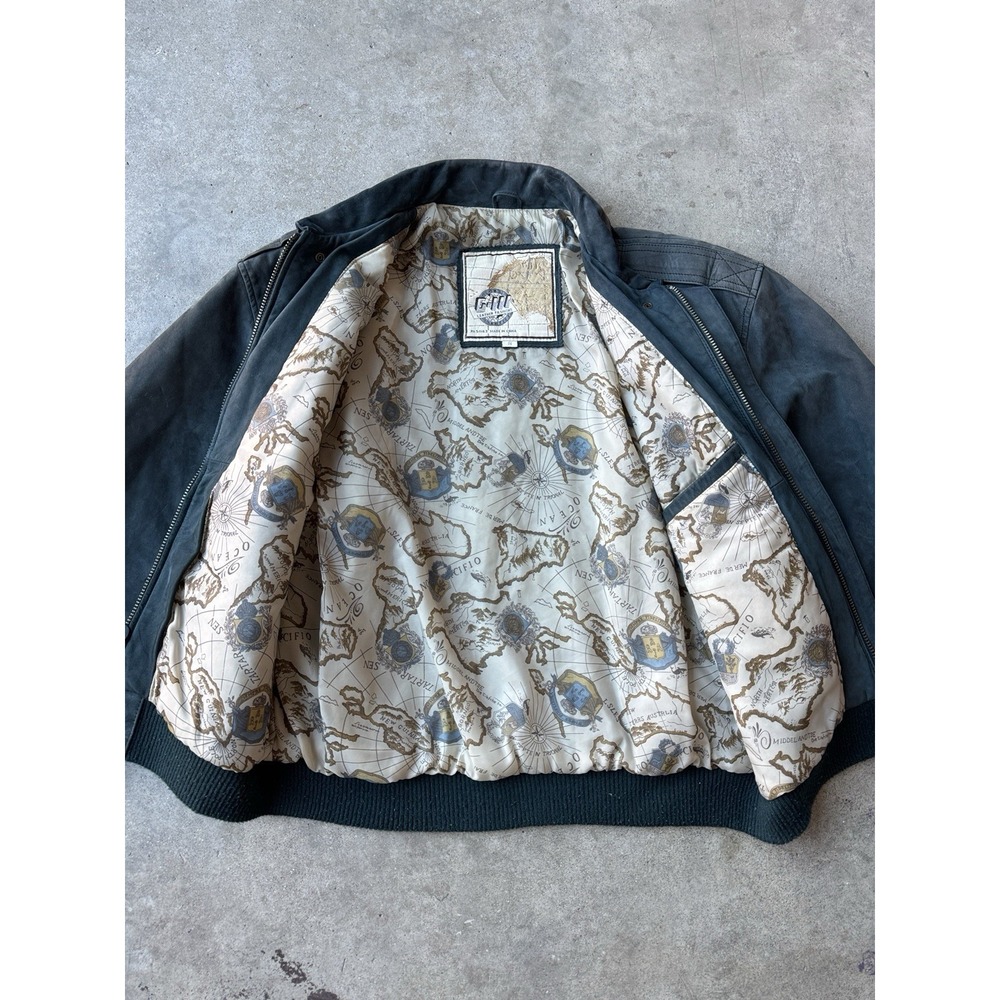 VTG 80s G-3 Global Soft Suede 100% Leather Bomber Flight Aviator A-2 Jacket S - Picture 3 of 11